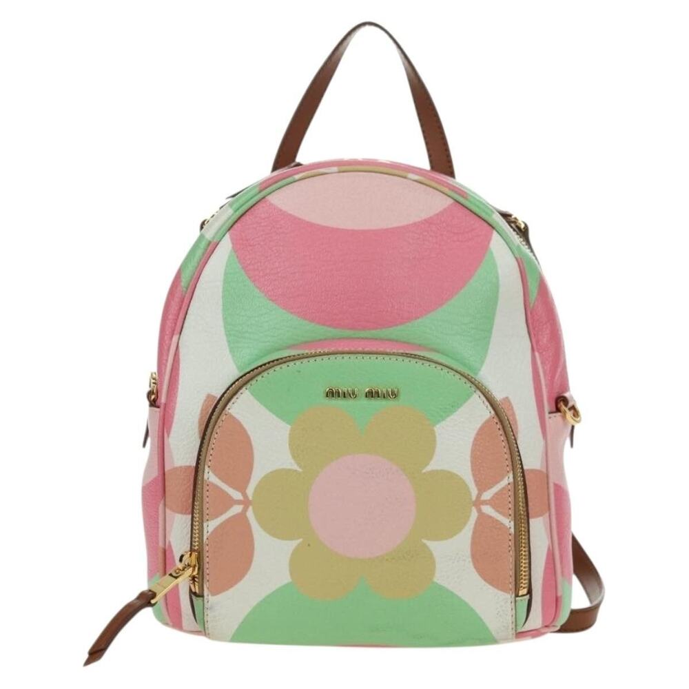 Miu Miu Leather Backpack Multicolor
